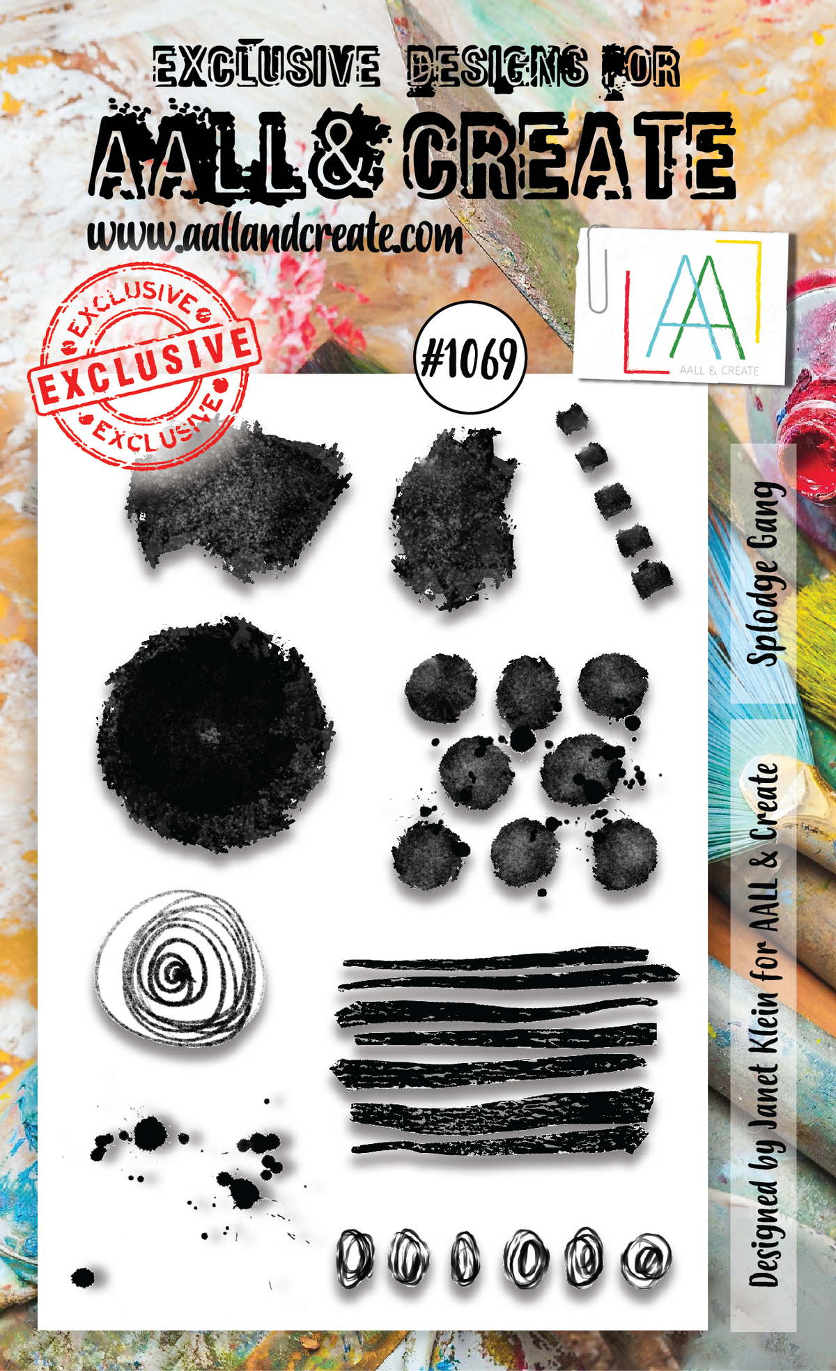 AALL and Create Lot de Tampons A6 - 1069 - Splodge Gang