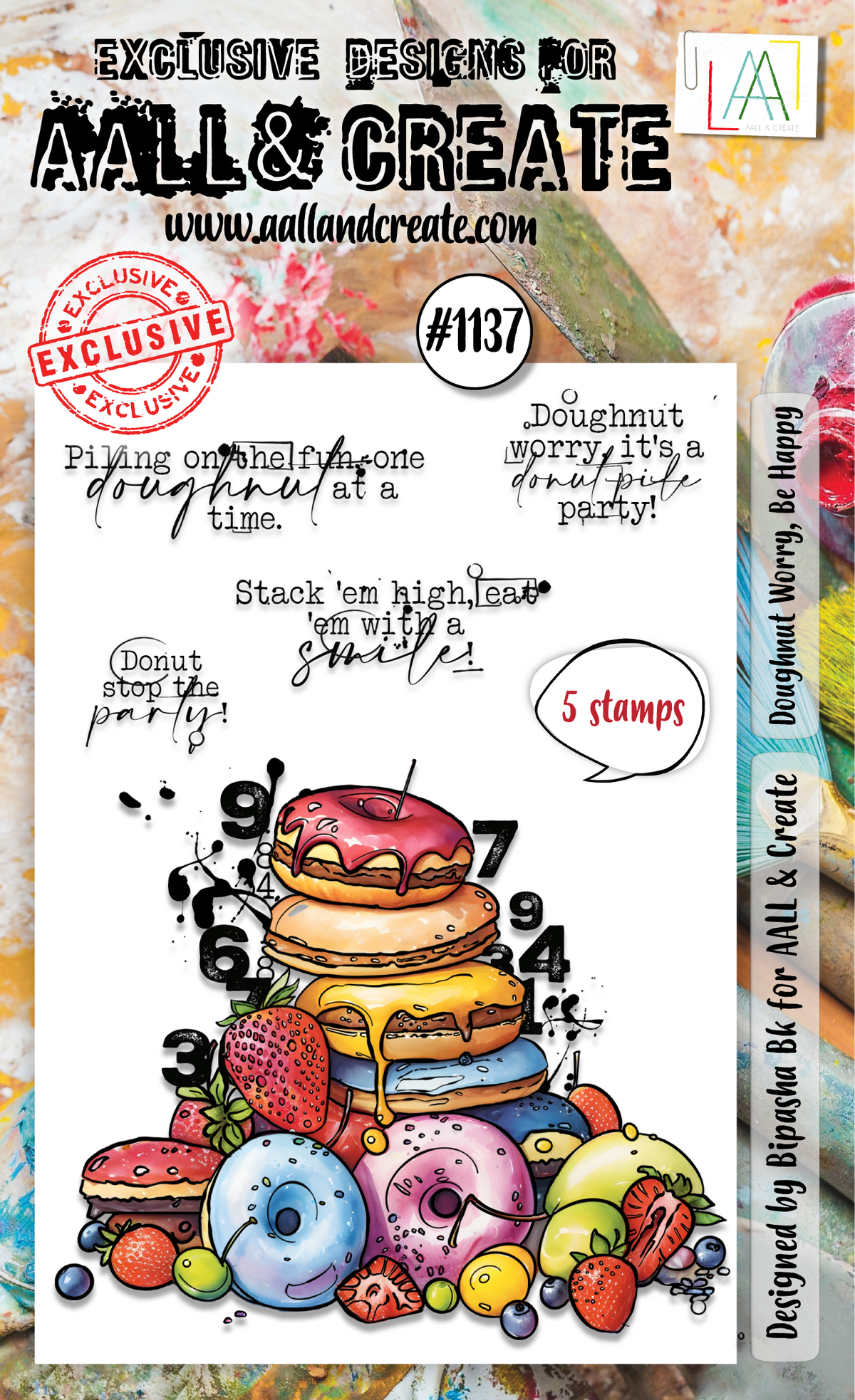 AALL and Create - Set de tampons A6 - Doughnut Worry, Be Happy