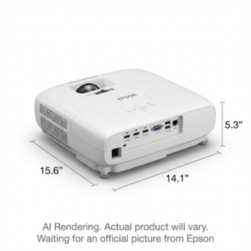 Projecteur laser à focale ultra-courte EPSON PowerLite 760W, Miracast Wifi, 4100 lumens, WXGA, blanc