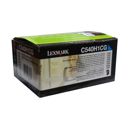 Cartouche de toner cyan 2K du programme de retour Lexmark C54x,X54x