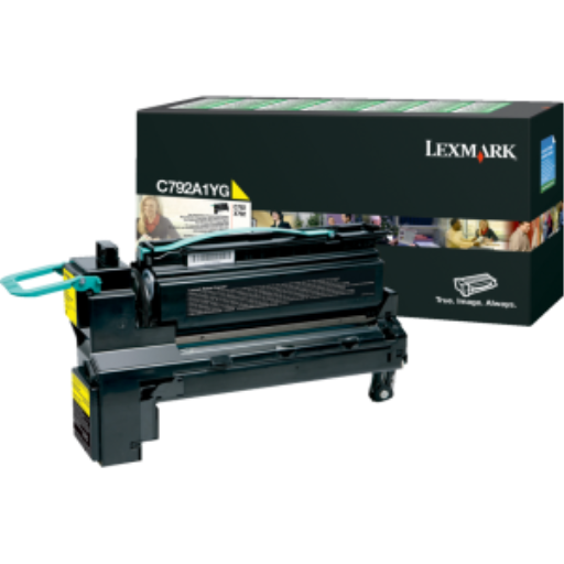 Cartouche de toner jaune Lexmark C792, X792 du programme de retour