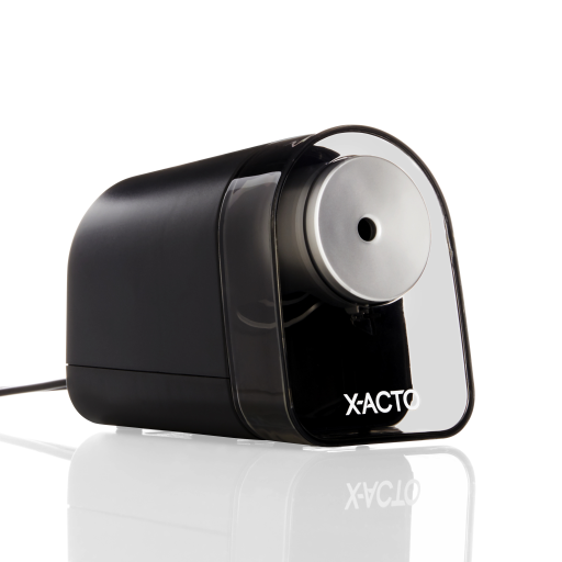 X-ACTO Pencil Sharpener, XLR Electric Pencil Sharpener, Pencil Saver, SafeStart Motor, Black, 1 Count