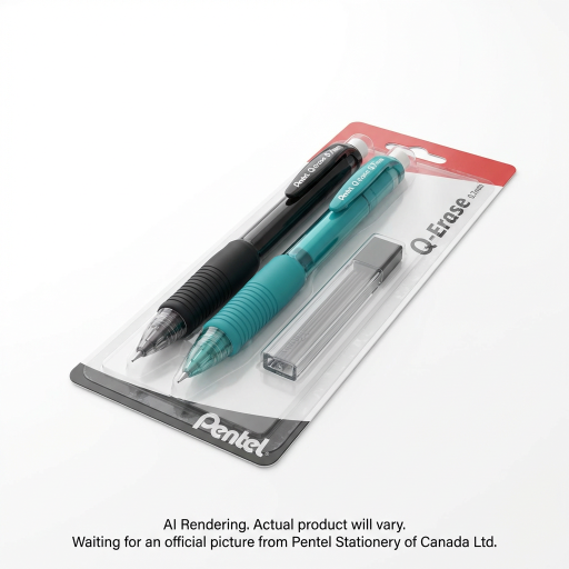 Pentel Q-Erase, lot assorti de 2 porte-mines 0,7 mm et recharges de mines