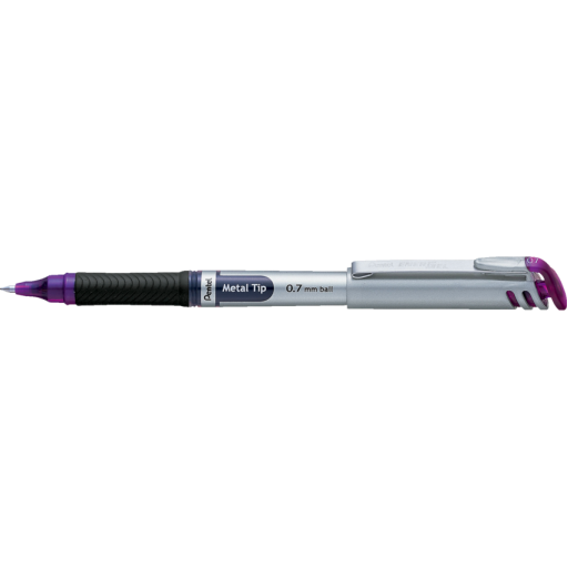 Stylo-bille liquide EnerGel, pointe métal (0,7 mm), capuchon, encre violette