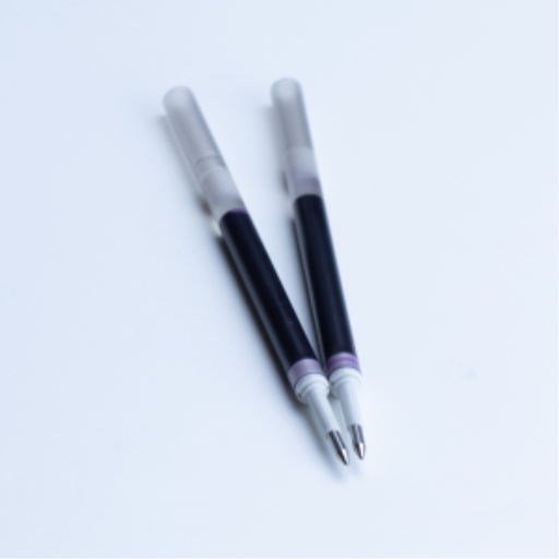 Recharge d'encre - Pour stylo-gel EnerGel, pointe moyenne (0,7 mm), encre violette, paquet de 2