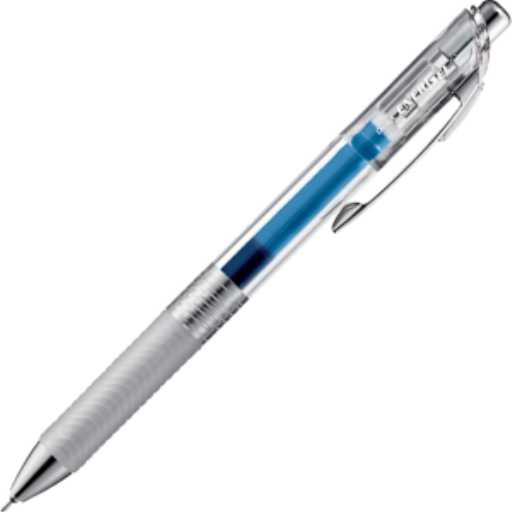 Stylo gel liquide rétractable EnerGel Infree, (0,5 mm) pointe aiguille, encre bleue