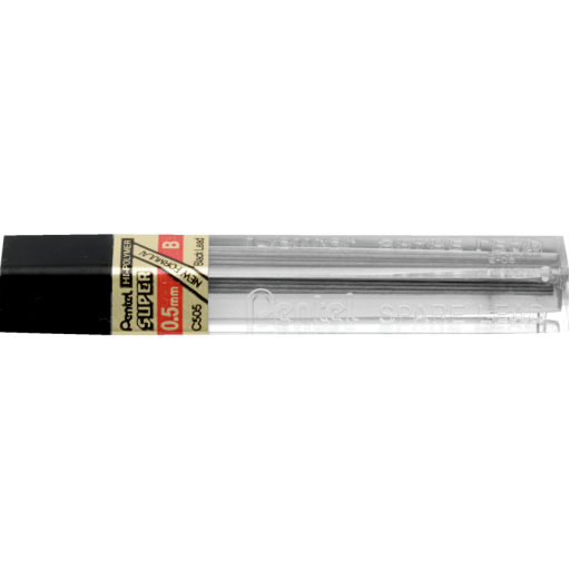 Mines recharges Hi-Polymer (0,5 mm), B, 12 mines par tube
