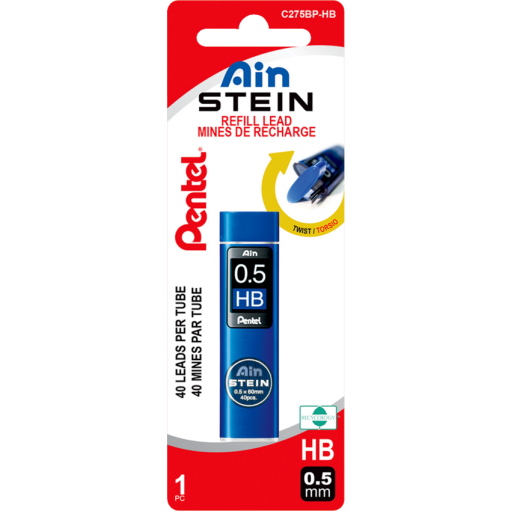 Mine de Crayon Ain Stein (0,5 mm), HB, 40 mines par tube, lot de 1 pièce