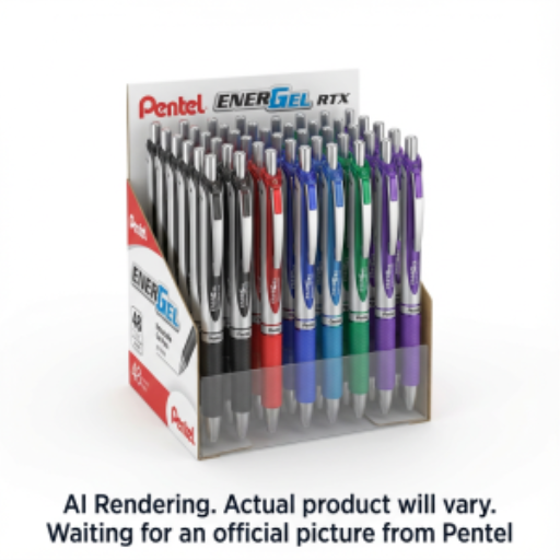EnerGel Retractable Gel Roller, (0,7 mm), Présentoir assorti, 48 unités