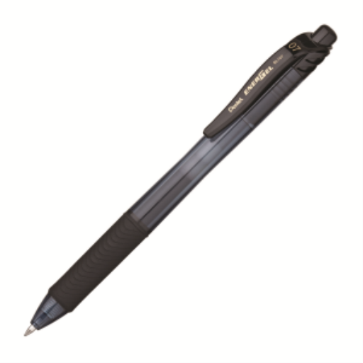 Stylo roller rétractable EnerGel-X, (0,7 mm) Pointe métal, Encre noire