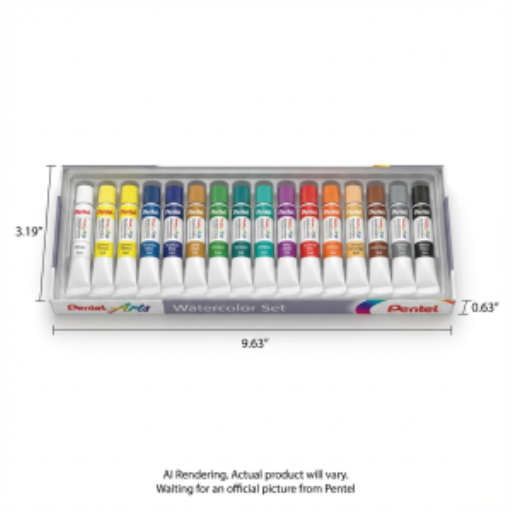 Pentel Arts Couleurs Aquarelle Assorties, Paquet de 18