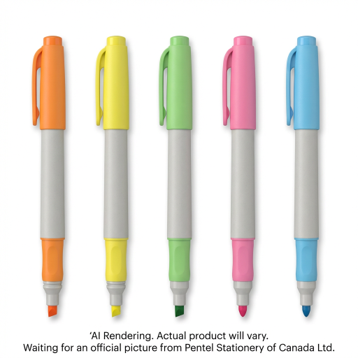 Surligneur Pentel Illumina Flex, double pointe biseautée et ogive, lot de 5