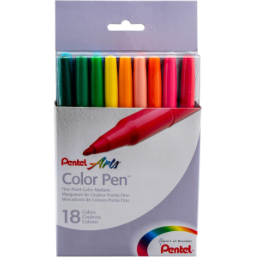 Lot de 18 stylos de couleur Pentel Arts (2,0 mm)