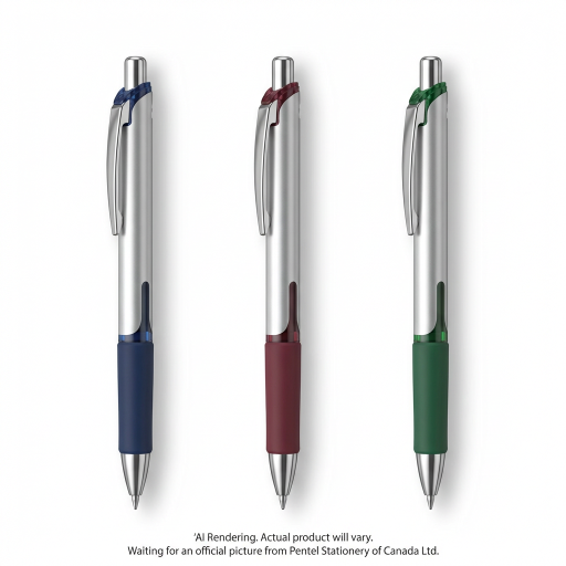 Pentel EnerGel Couleurs Sombres Roller Gel Rétractable, (0,7 mm) Pointe Métallique, Lot de 3