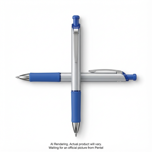 EnerGel Stylo Bille Rétractable, (1,0 mm) Pointe Métal, Encre Bleue
