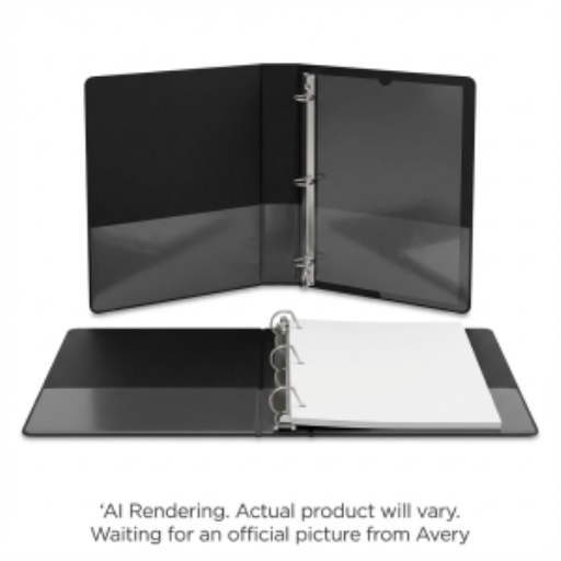 Avery View 2" Durable View Binder, Black, Gap Free D-Ring, 500 sheet capacity