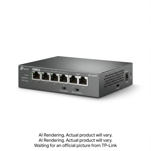 Omada 6-Port Gigabit Desktop Switch with 3-Port PoE+ and 1-Port PoE++