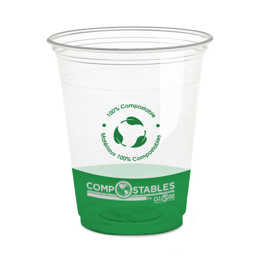 Clear PLA Cold Cups - 12 Oz, pack of 50