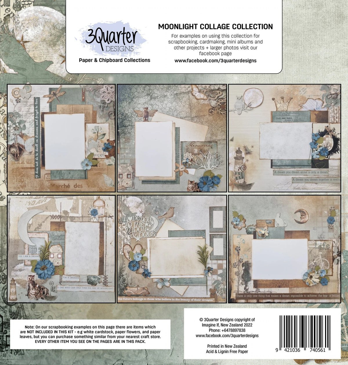3Quarter Designs - Collection Scrapbooking - Moonlight Collage