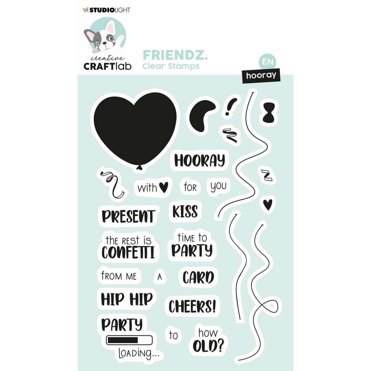 Creative Craft Lab - Friendz Tampons transparents « Hourra »