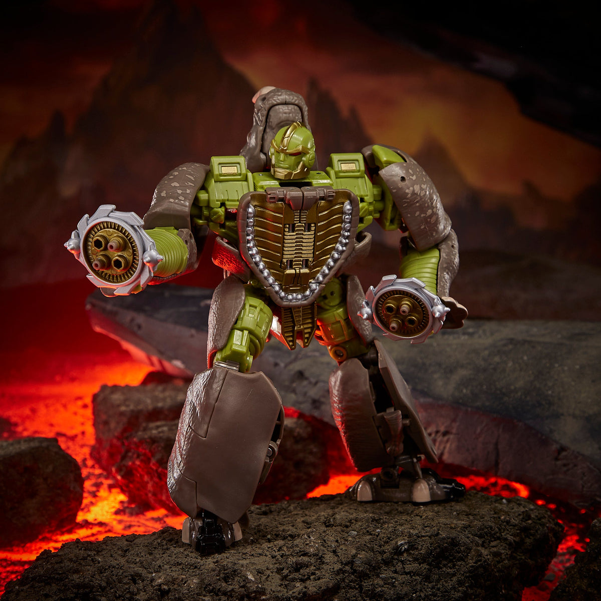 Transformers Jouets Generations War for Cybertron: Kingdom Voyager WFC-K27 Figurine articulée Rhinox
