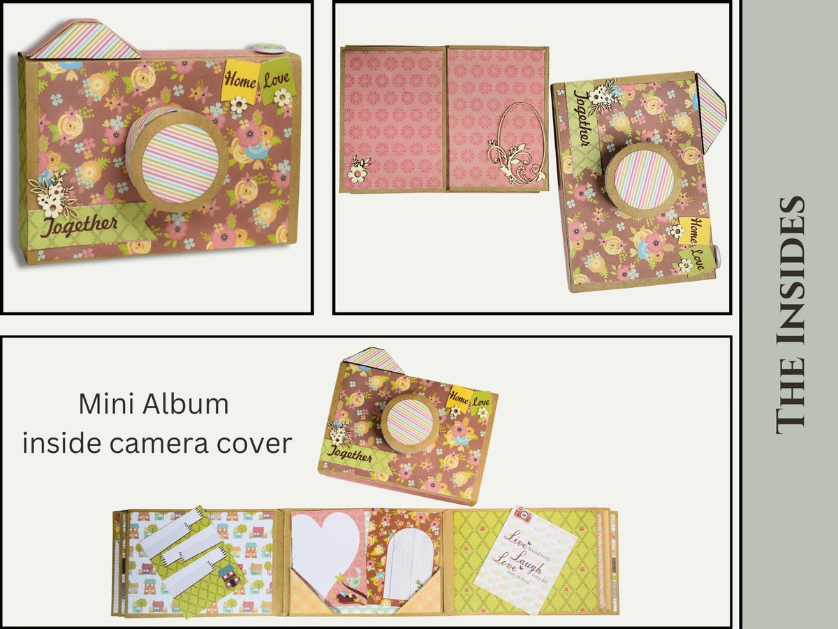CrafTreat Scrapbook Blanks - Matchbox Camera - Black & Kraft Color