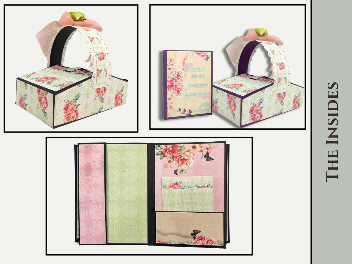 CrafTreat Mini album de pique-nique à faire soi-même, vierge - Noir