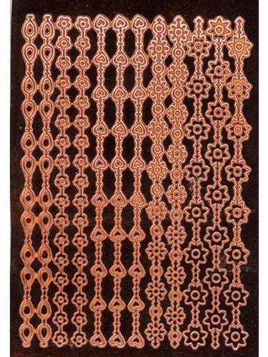 Mini Autocollant Bordure Pâques - Orange