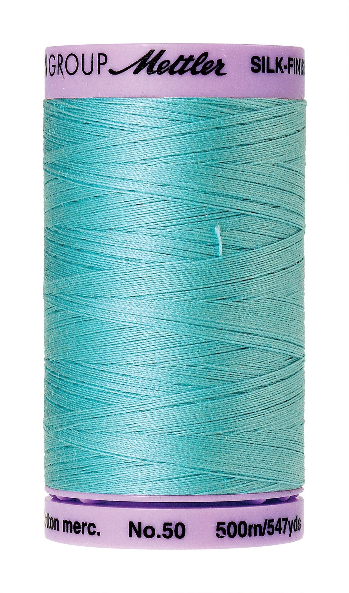 Fil de coton Mettler Silk-Finish 50 wt, 500 m, bleu curaçao