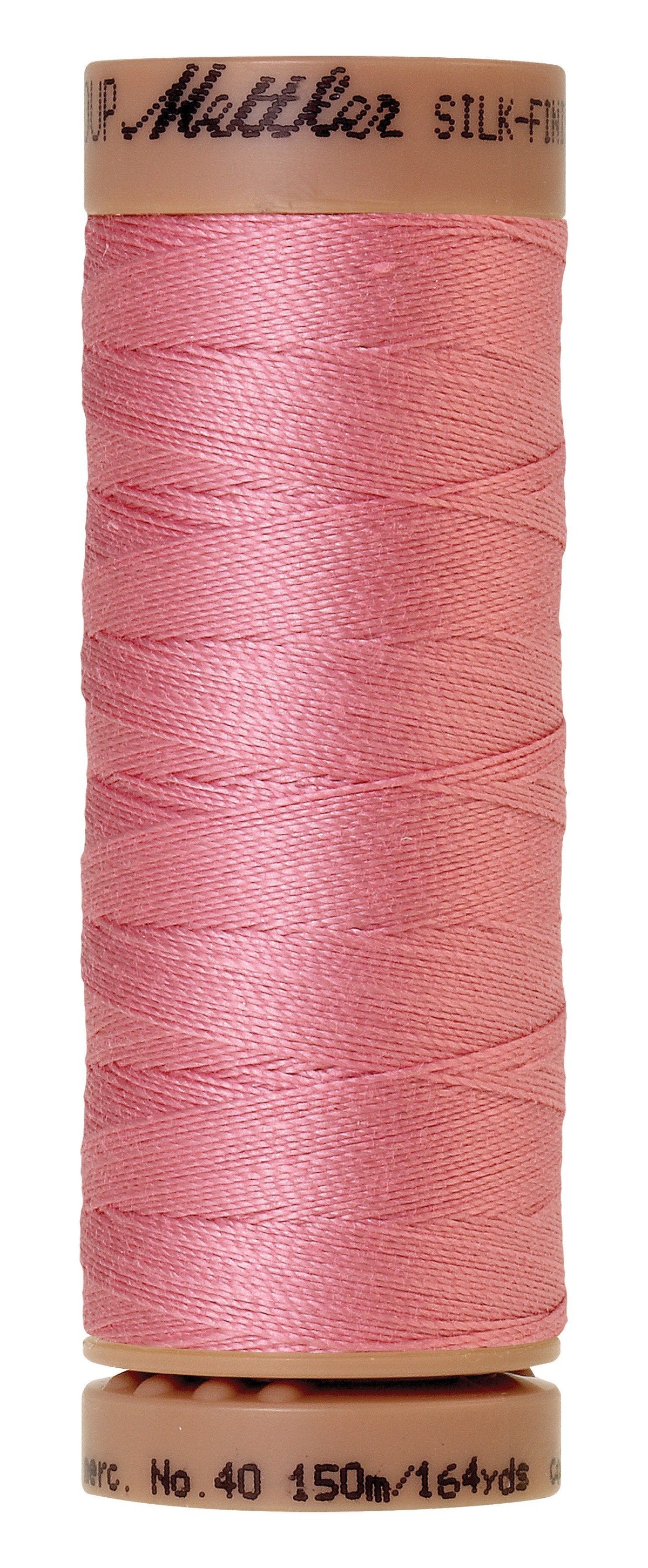 Fil de coton Mettler Silk-Finish 40wt, couleur unie, 150 m, Rose Quartz