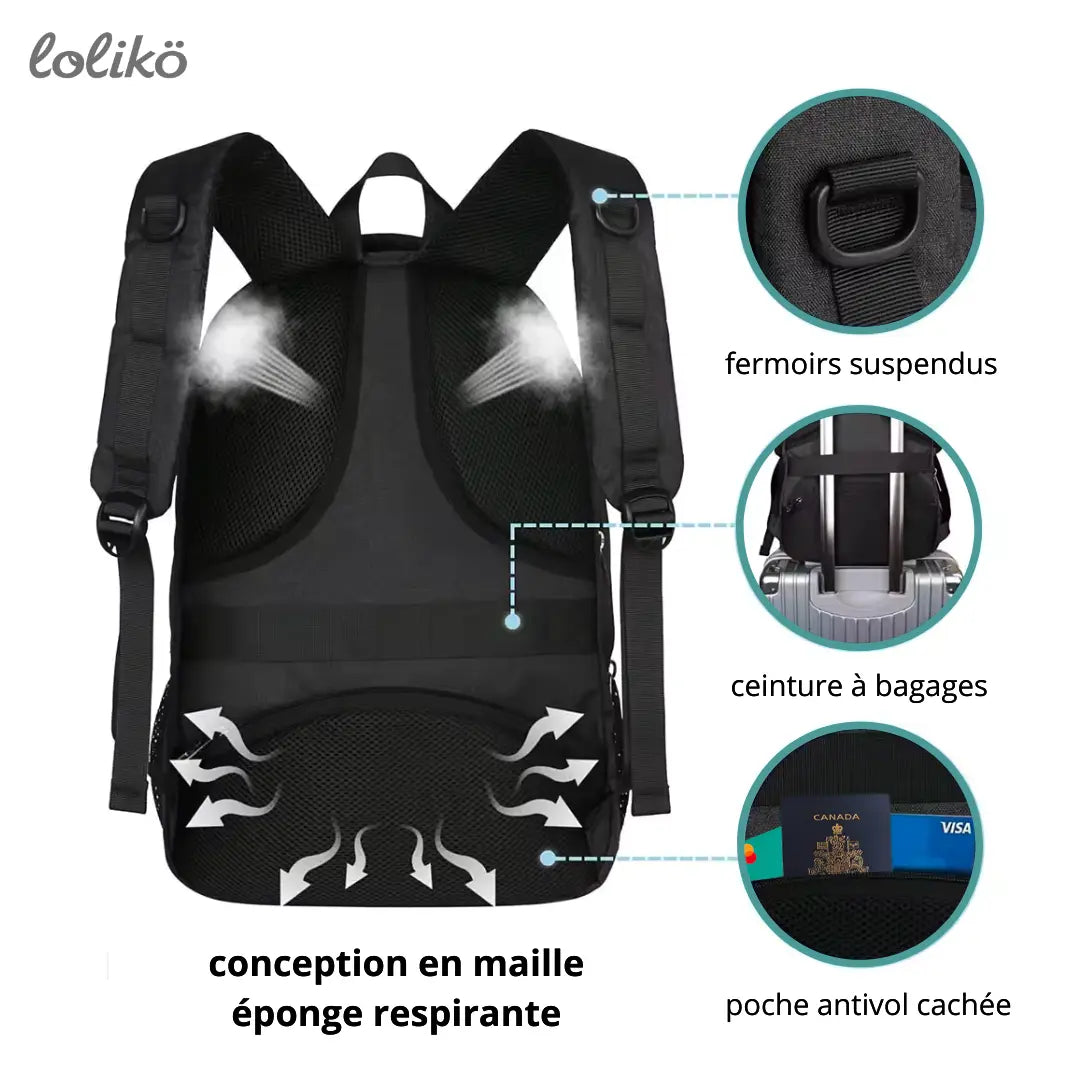 Sac à dos polyvalent gris