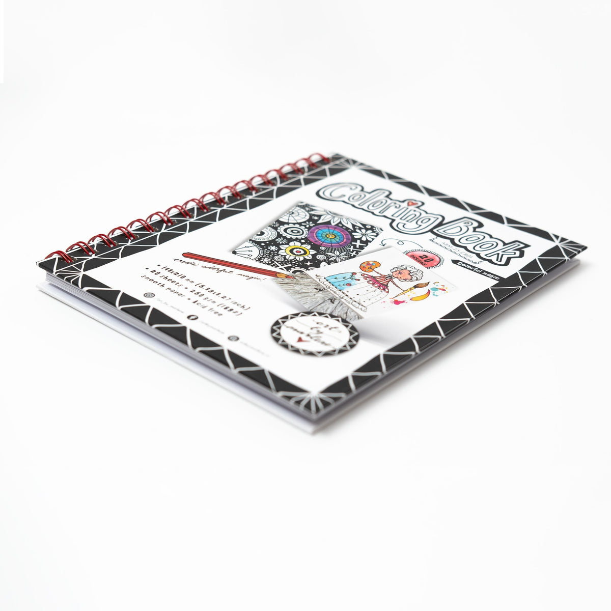 Livre de Coloriage ABM Colorful Magic Art By Marlene 210x148x8mm 20 Feuilles