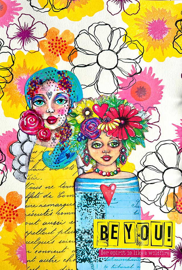 Tampon transparent ABM Superposé Fleurs Art By Marlene 10 pièces
