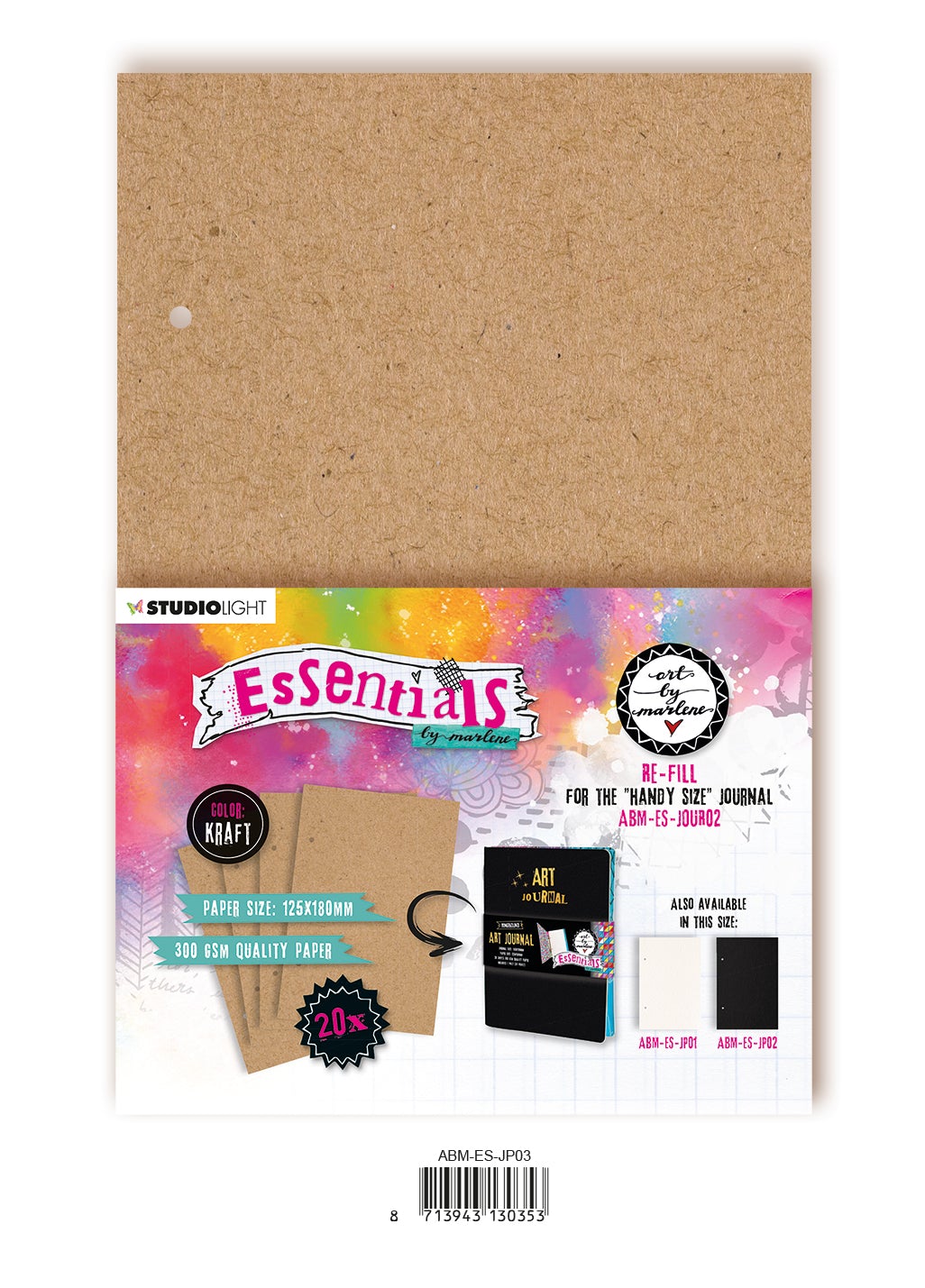 Journaux ABM pour ABM-ES-JOUR02 Kraft Essentials 125x180x8mm 20 feuilles nr.03