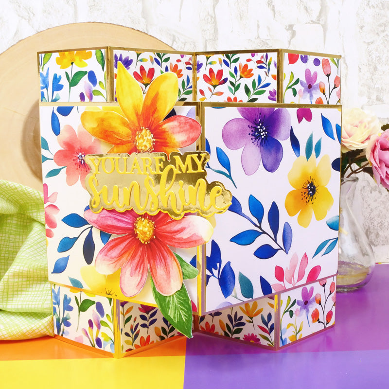 Packs de Cartes Design Adorable Scorable – Motifs Floraux Arc-en-Ciel