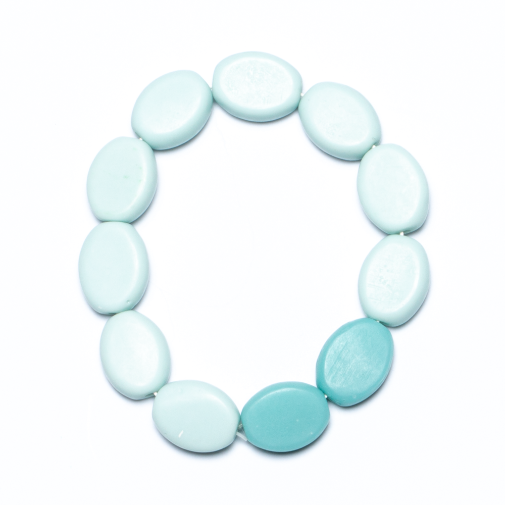 Resin Two Tone Elasticated Bracelet