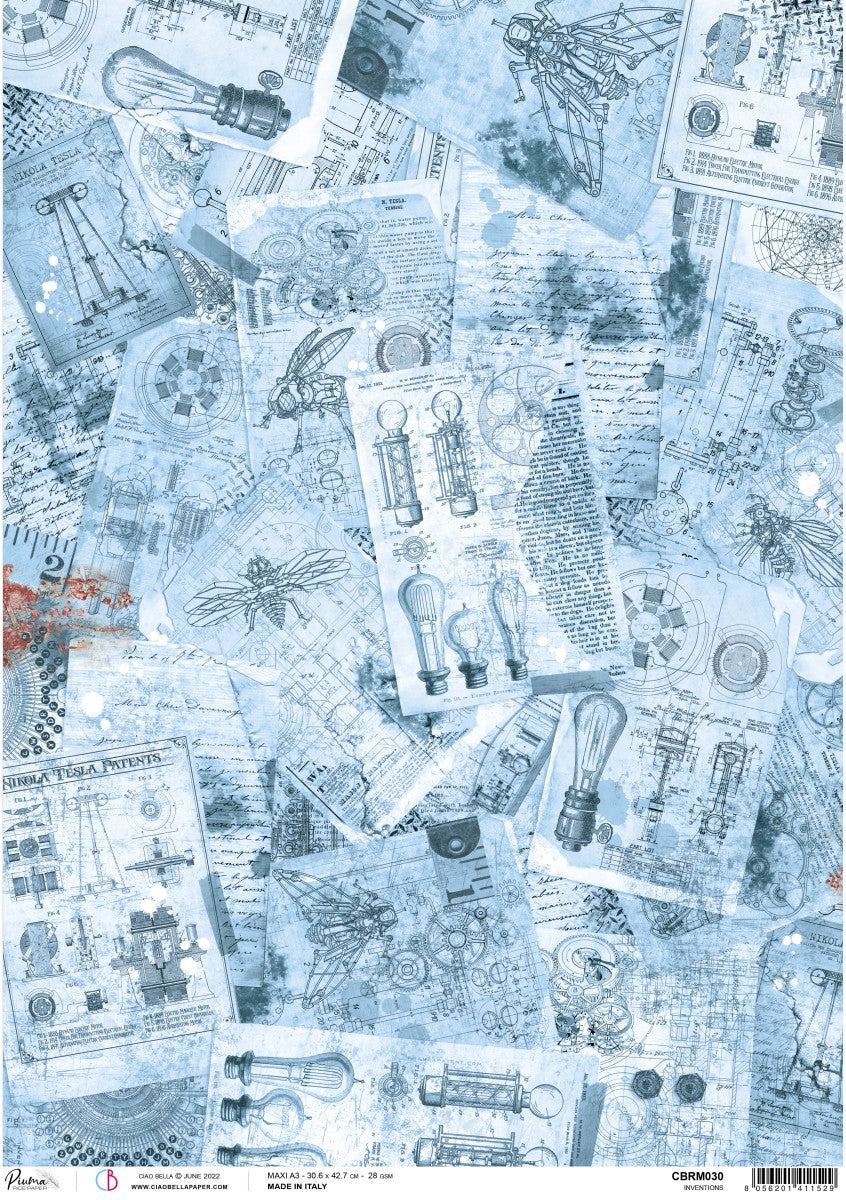 Ciao Bella Papier de Riz A3 Inventions Piuma - 3 Feuilles