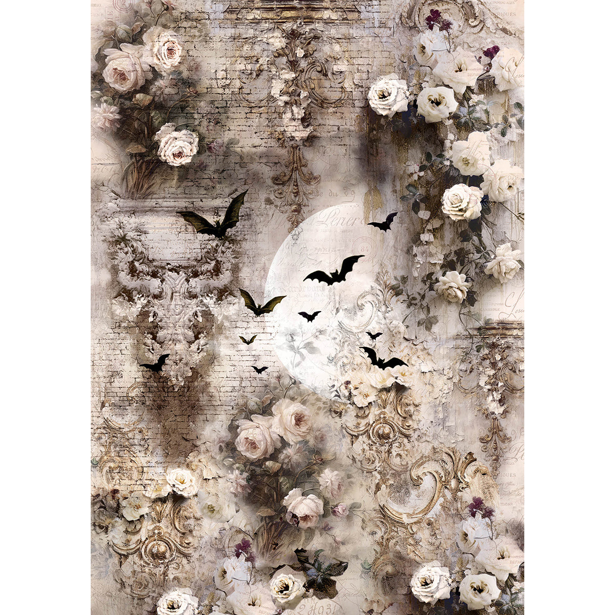 Papier de riz A5 ASSORTI 8 feuilles/paquet Dark Academia