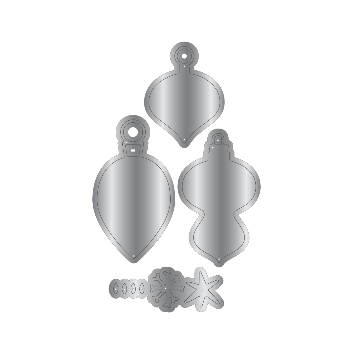Crafters Companion Metal Die Christmas Embellishment - Baubles
