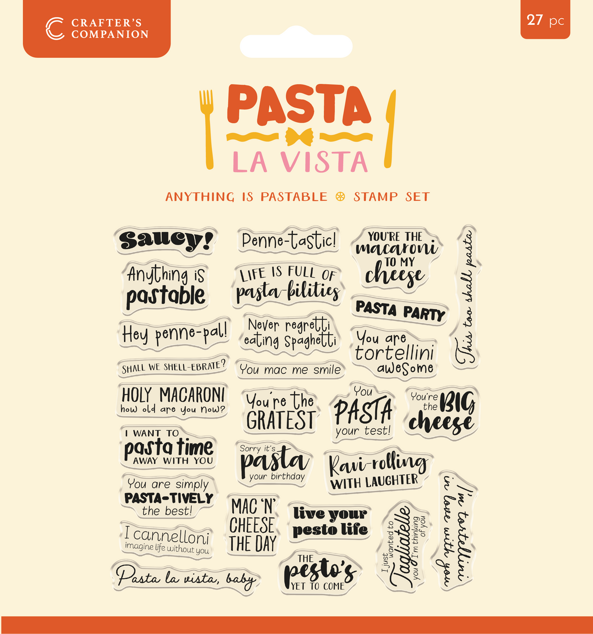 Tampon Photopolymer Crafter's Companion Pasta La Vista - Tout est Pastable