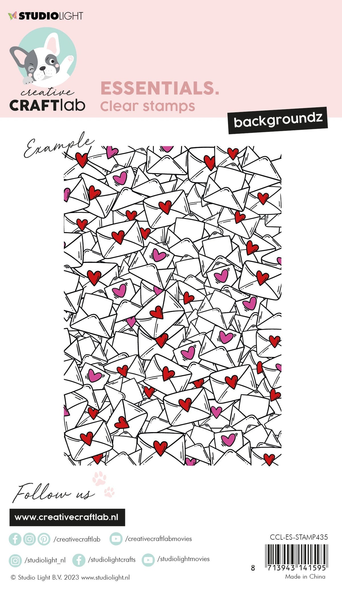 CCL Tampon transparent Backgroundz Essentials 148x105x3mm 1 pièce n°435