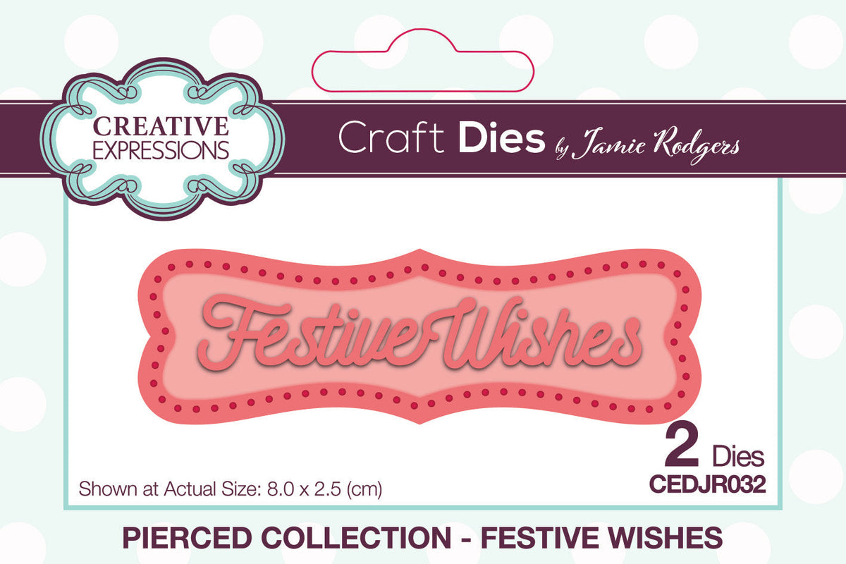 Matrice de découpe Creative Expressions Jamie Rodgers Pierced Festive Wishes
