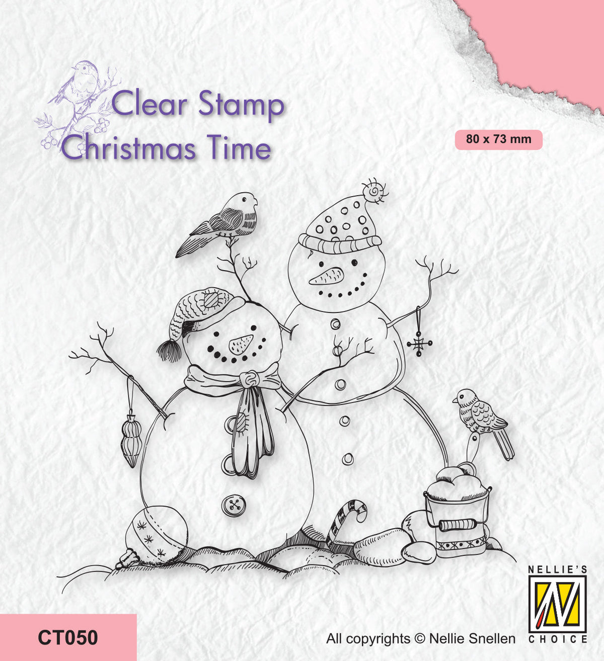Nellie's Choice Tampon transparent - Christmas Time - Bonhommes de neige