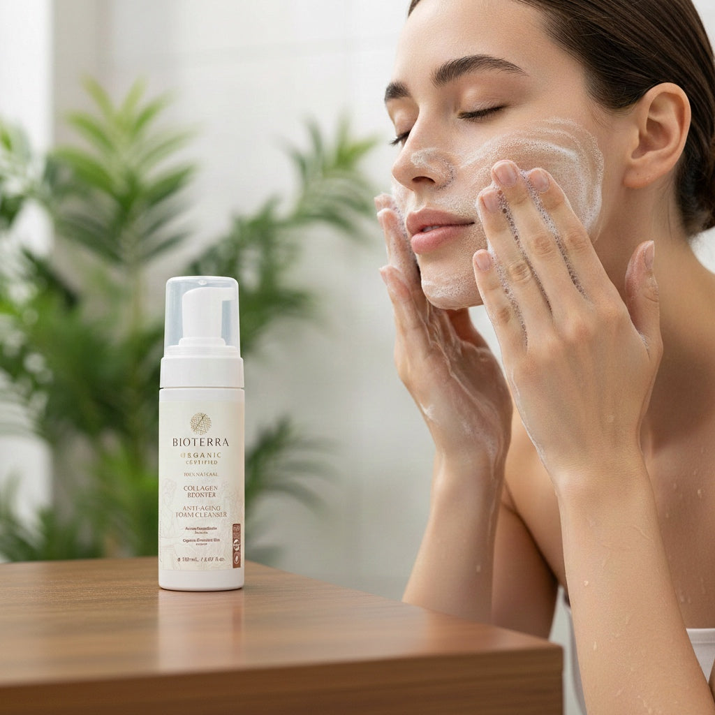 Bioterra Organic Collagen Booster Anti‑Aging Foam Cleanser 150 ml