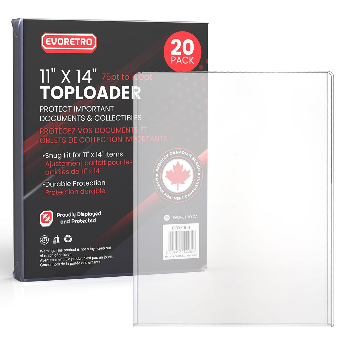 Toploaders EVORETRO en plastique rigide pour photos, documents et affiches