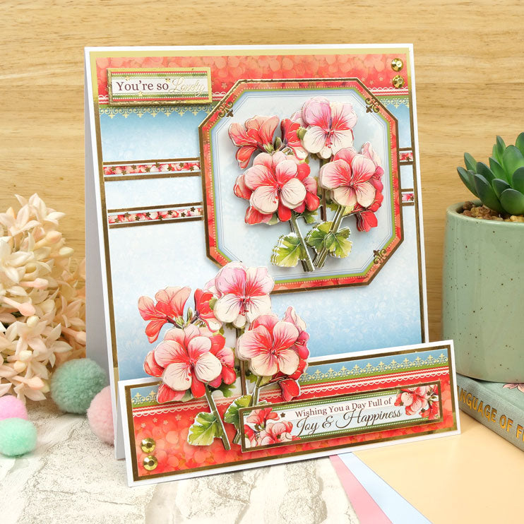 En Pleine Floraison - Kit de Décoration Grand Format Délices Floraux - Géraniums Rêveurs
