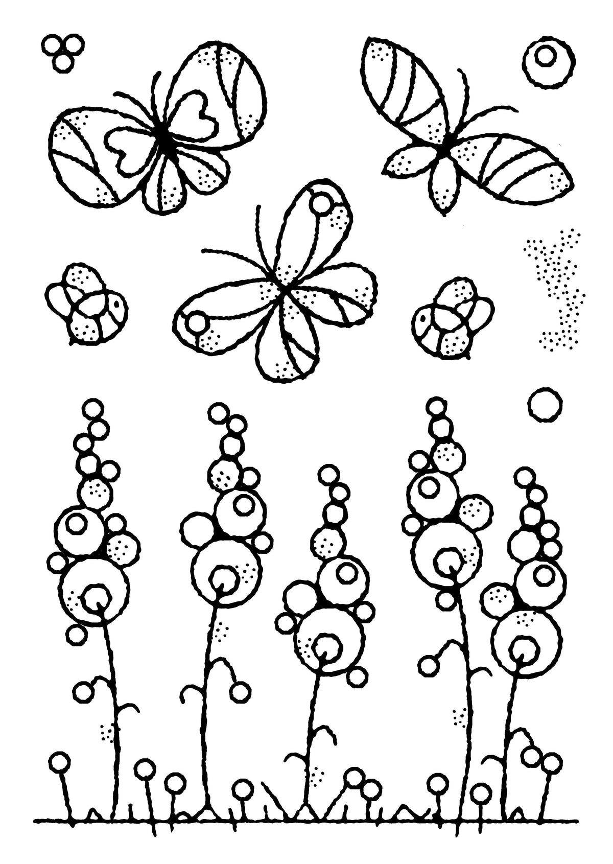 Tampon Woodware Clear Singles Garden Border 10,16 cm x 15,24 cm