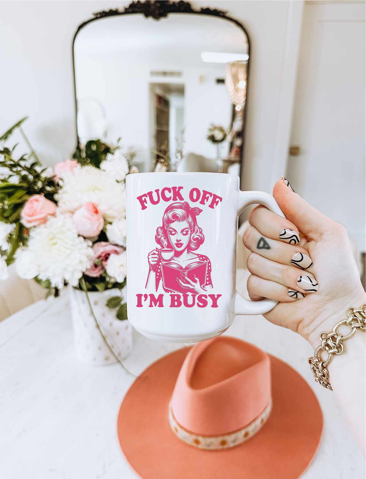 Tasse en céramique « Fous le camp, je suis occupé » | Livresque