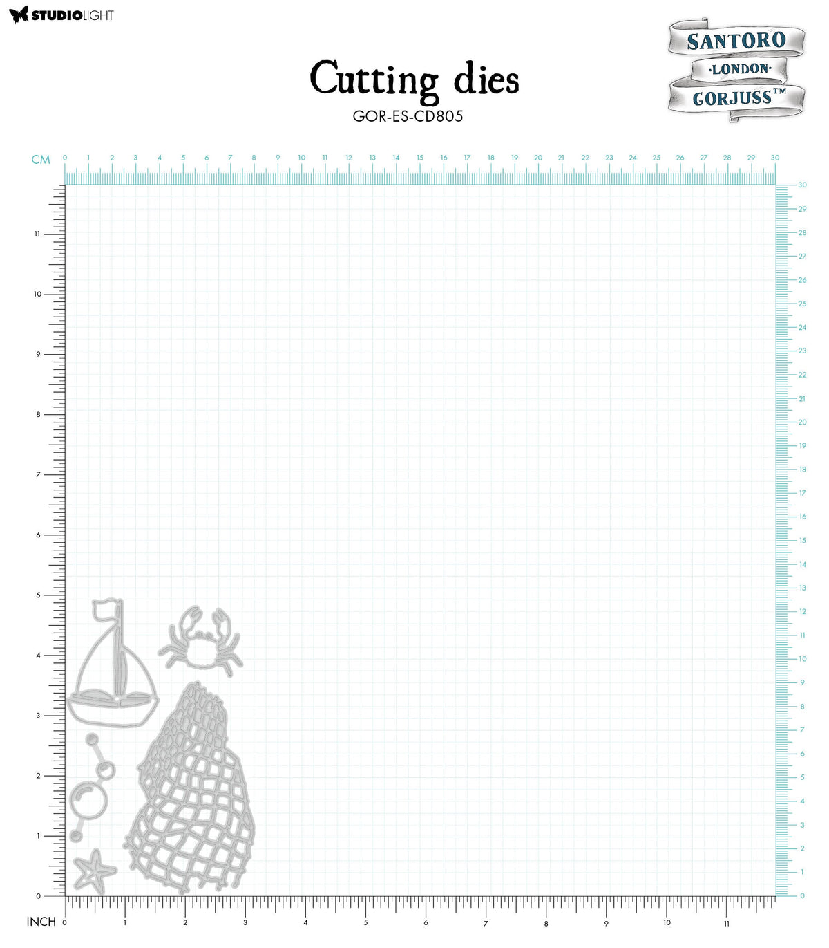 Matrices de découpe SAN Motifs marins Gorjuss Essentials 5 pièces