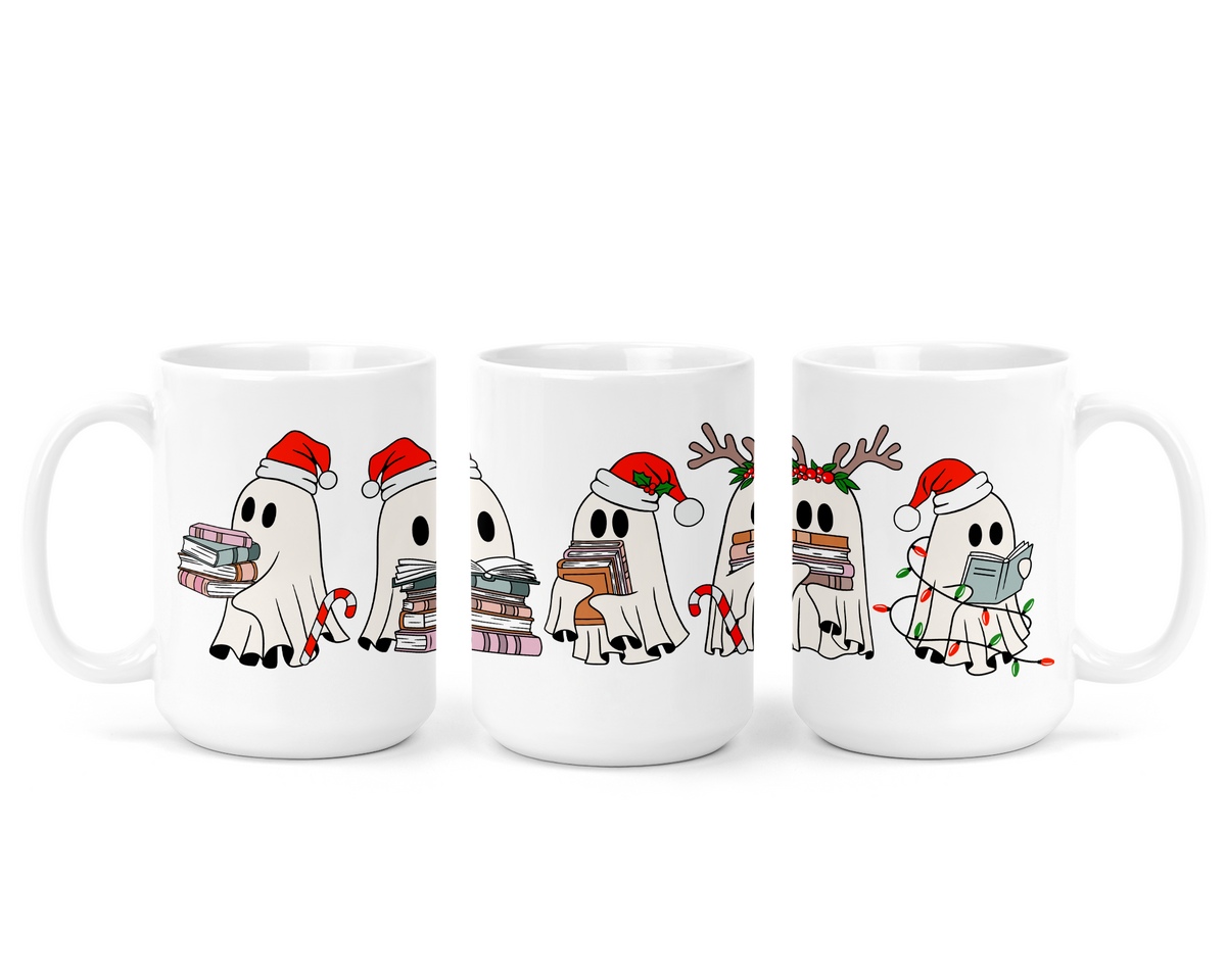 Mug en céramique – Fantômes de Noël amateurs de livres | Amateurs de livres